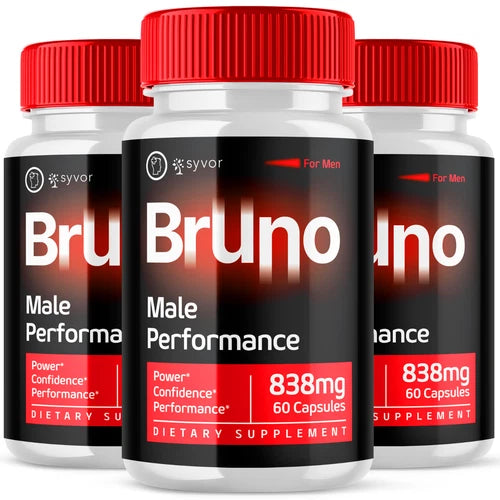 Bruno Pill for Men Advanced Male Support Natural Formula Supplement 180 Capsules
