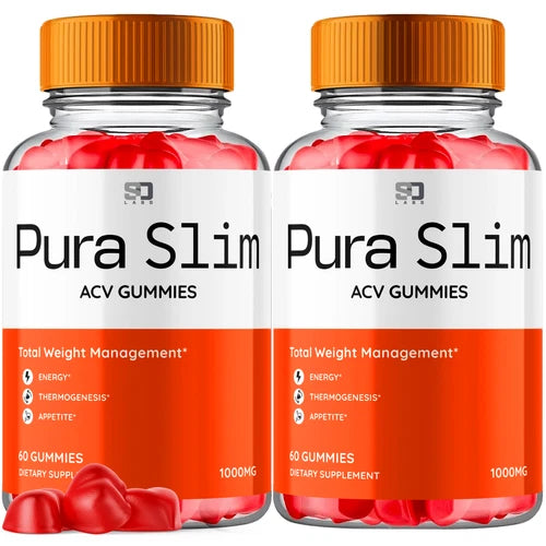 Pura Slim ACV Gummies Total Weight Management & Boosts Energy (2 Pack)