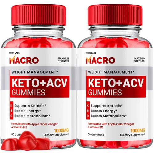 (2 Pack) Macro Keto ACV, Keto Macro Keto ACV Weight Loss Gummies (120 Gummies)