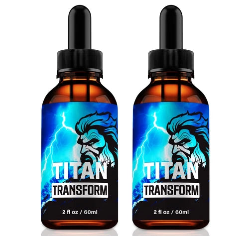 (2 Pack) Titan Transform Male Liquid Drops to Boost Stamina and Performance