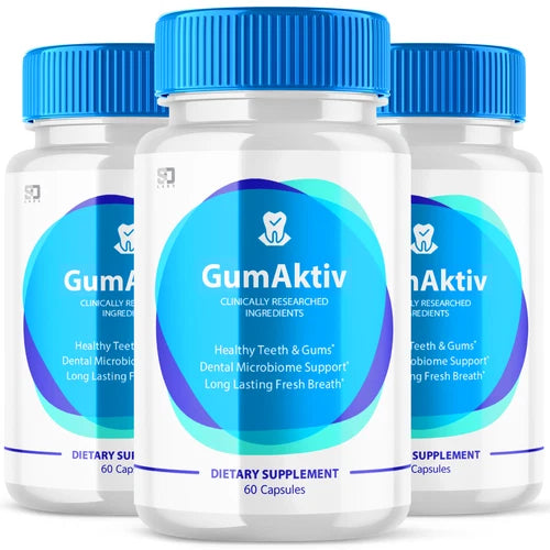 (3 Pack) GumAktiv Oral Probiotic - Supports Healthy Teeth & Gums - 180 Capsules