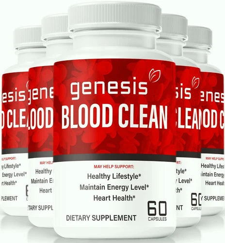 (5 Pack) Genesis Blood Clean Capsules to Support Blood Sugar & Pressure