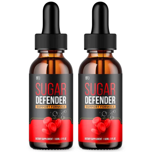 (2 Pack) Sugar Defender, Sugar Defender Blood Sugar Support Supplement (4oz)
