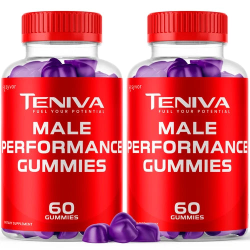 (2 Pack) Teniva for Men Gummies Advanced Formula Vitamin Supplement 120 Gummies