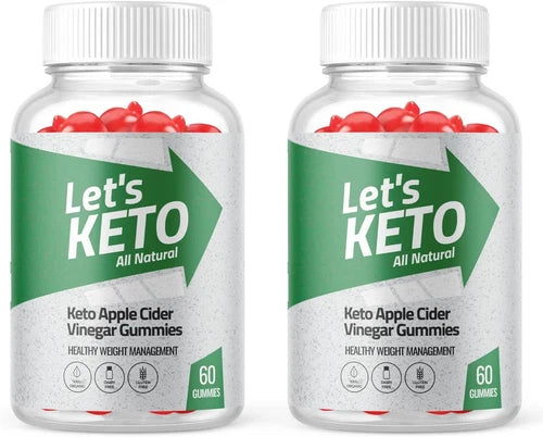(2 Pack) Let's Keto Gummies, Lets Keto ACV Gummies Weight Loss (120 Gummies)