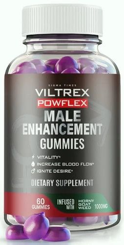 Viltrex Powflex Advanced Male Gummies to Regulate T-Levels and Blood Flow 60ct