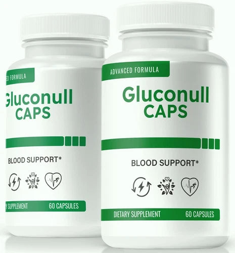 (2 Pack) Gluconull Caps, Gluco Null for Blood Sugar & Pressure Support