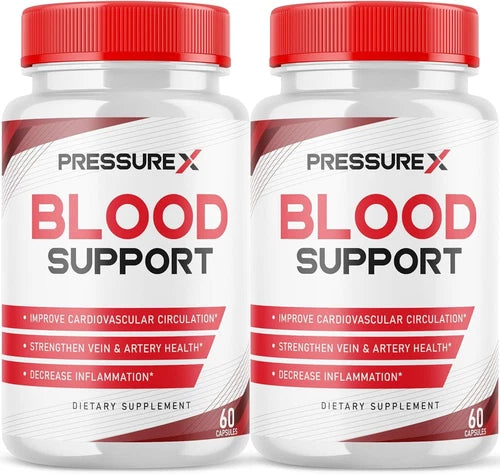 Pressure X Blood Support Supplement Pills - PressureX Blood Sugar Support 2 Pack