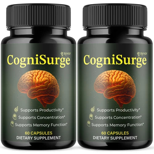 (2 Pack) CogniSurge Nootropic All Natural Formula Brain Supplement 120 Capsules