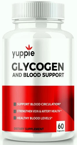 Yuppie Glycogen Blood Pills, Supports Healthy Blood Levels & Weight Loss 60ct