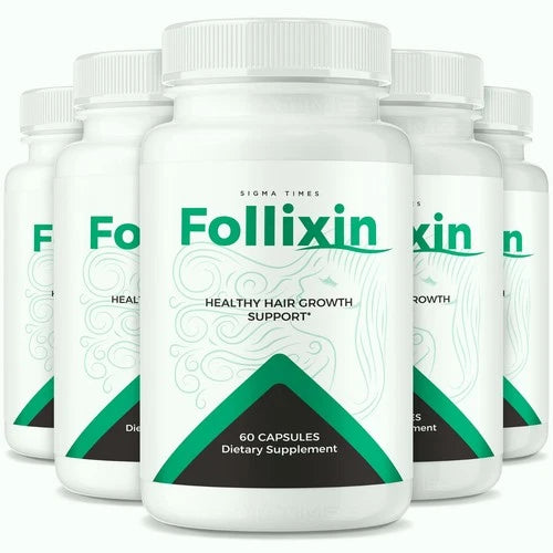 (5 Pack) Follixin Advanced Hair Growth Pills for Fuller and Healthier Hair