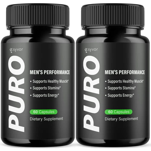 (2 Pack) Puro Pills for Men Advanced Max Formula Vitamin Supplement 120 Capsules