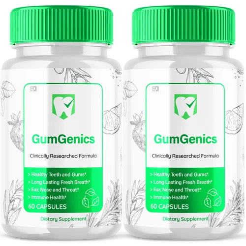 (2 Pack) Gum Genics Oral Probiotic - Support Healthy Teeth & Gums - 120 Capsules
