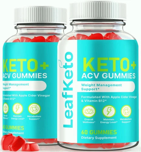 (2 Pack) Leaf Keto ACV Gummies for Advanced Weight Loss, Fat Burning & Energy