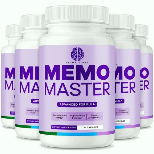 (5 pack) Memo Master – MemoMaster Brain Support for Focus & Cognitive Sharpness