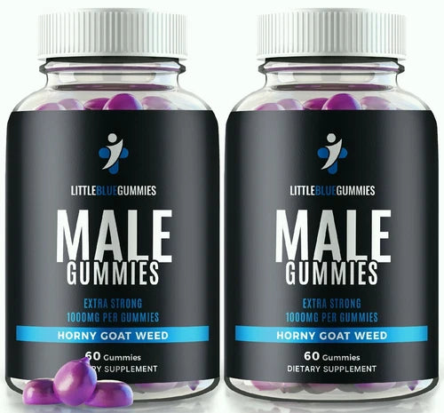 (2 Pack) Little Blue Male Gummies to Boost T-Levels for Enhanced Intimate Drive
