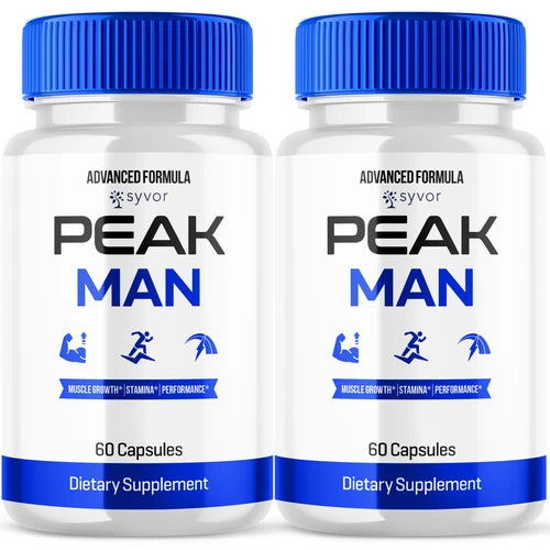 Peak Man Advanced Supplement Pills for Men with Natural Ingredients 120 Capsules