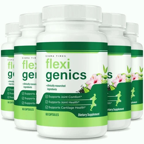 (5 Pack) FlexiGenics Advanced Joint Pills to Relieve Joint Stiffness and Pain