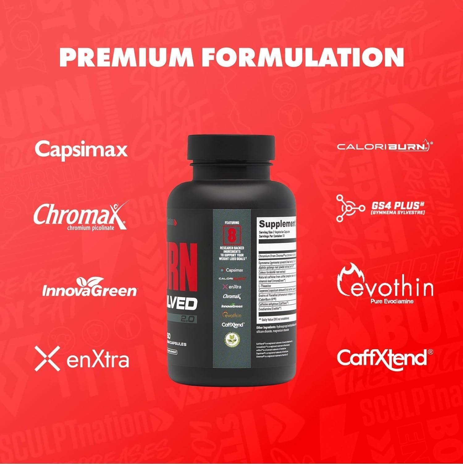 Sculpt Nation by V Shred Burn Thermogenic Fat Burner for Men & Women - Daytime Fat Burner Metabolism Booster - Premium Capsimax Cayenne Pepper, Chromax, Patented Ingredients - 60 Natural Veggie Pills - Wholesale Rabbits