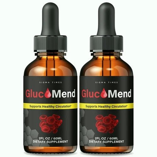 (2 Pack) GlucoMend Blood Support - Gluco Mend Liquid Drops For Circulation - Wholesale Rabbits