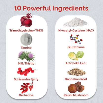 Ultra Liver Supplement for Liver Support and Gallbladder Support - Powered by TMG, NAC Milk Thistle, and More - Taurine Supplement - 60 Capsules