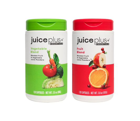 Juice Plus+ Fruit & Vegetable Blend - Fruit and Vegetable Supplement - Whole Food Ingredients like Kale, Beet, Cranberry and More - Vegan, Non-GMO - 2 Bottles (120 Capsules Each)
