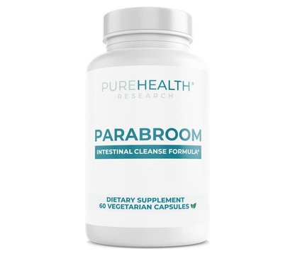 PUREHEALTH RESEARCH Parabroom - Gut Cleanse & Health Supplement - with Black Walnut, Sweet Wormwood Powder, Turmeric Extract, Olive Leaf, Garlic & Onion - Digestive Support for Women & Men 60 Capsules