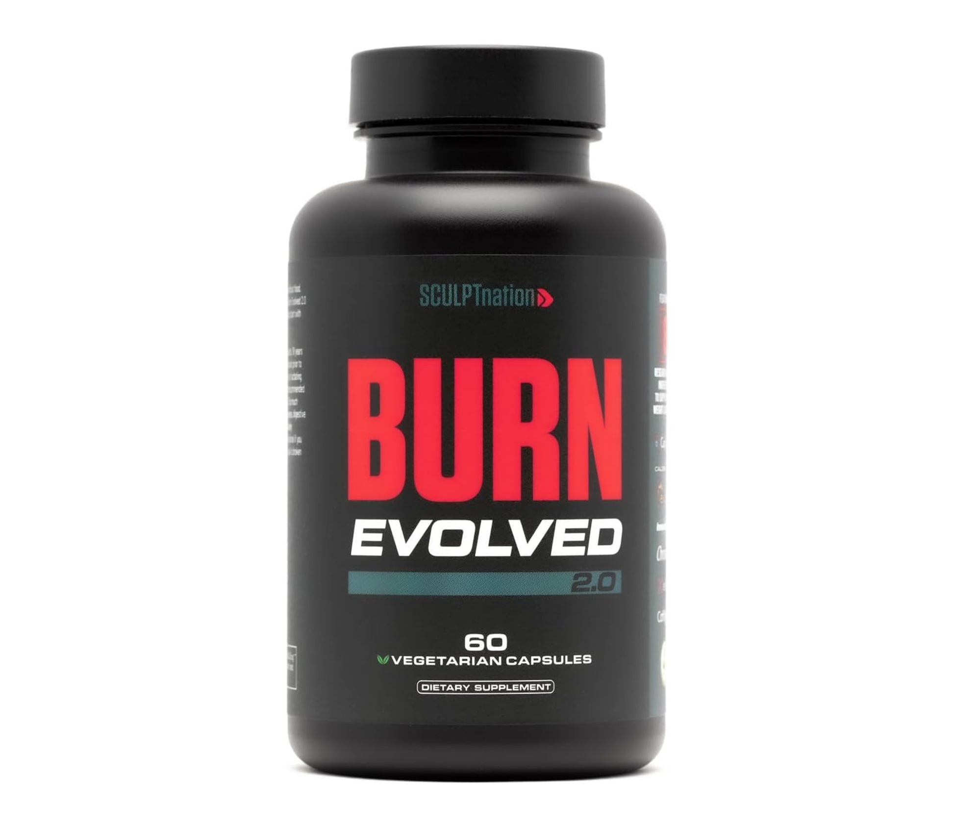 Sculpt Nation by V Shred Burn Thermogenic Fat Burner for Men & Women - Daytime Fat Burner Metabolism Booster - Premium Capsimax Cayenne Pepper, Chromax, Patented Ingredients - 60 Natural Veggie Pills