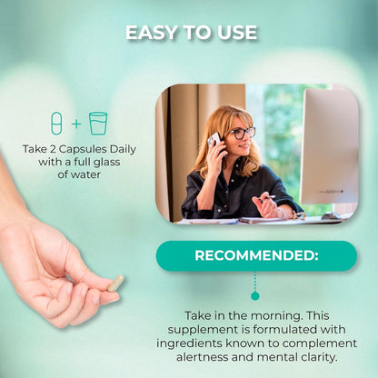 Ageless Brain Supplements for Memory and Focus - Nootropic Brain Health Supplement for Adults - with Bacopa Monieri, Alpha GPC, L - Tyrosine, Vitamin B6, Niacin & More, 60 Capsules - Wholesale Rabbits