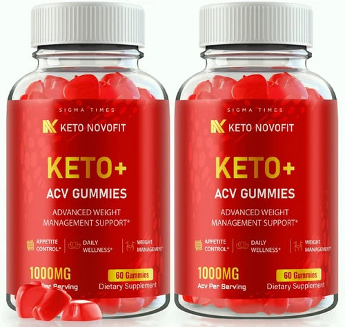 (2 Pack) Keto Novofit ACV Weight Loss Gummies to Shed Excess Weight & Belly Fat