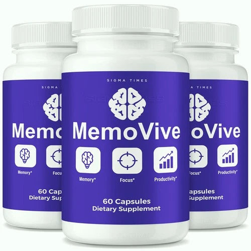(3 Pack) MemoVive - Memo Vive Brain and Memory Supplement