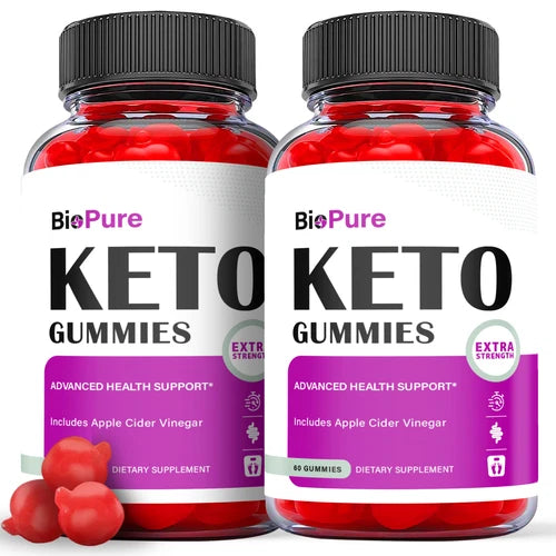 (2 Pack) Biopure Keto Gummies, Biopure Keto ACV Gummies, Bio Pure (120 Gummies)