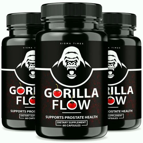(3 Pack) Gorilla Flow Men's Prostate Health Pills for Advanced Urinary Support