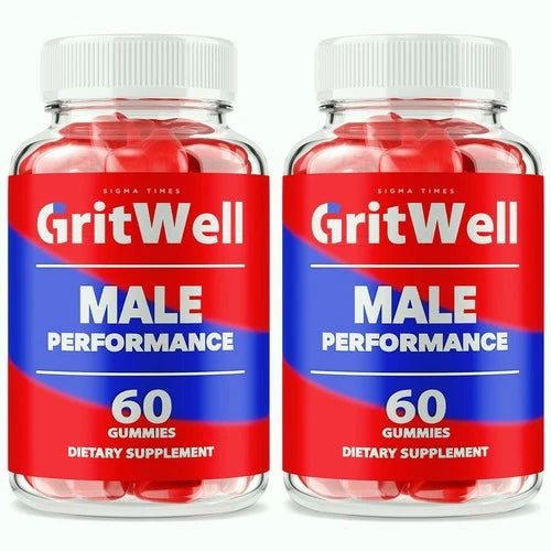 (2 Pack) GritWell Male Gummies , Grit Well Advanced Health Formula for Men
