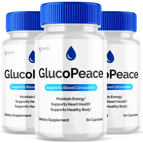 (3 Pack) GlucoPeace Blood Support Gluco Peace Glycogen Supplement 180 Capsules