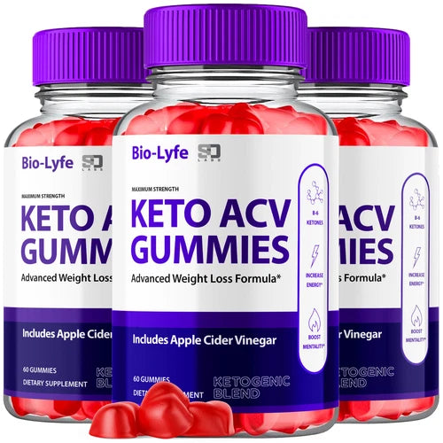 Bio Lyfe Biolyfe Keto ACV Gummies 1000MG Apple Cider Vinegar 180 Gummies 3 Pack