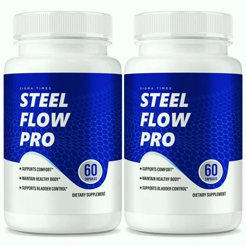 (2 Pack) Steel Flow Pro for Men to Support Prostate Health and Urinary Functions