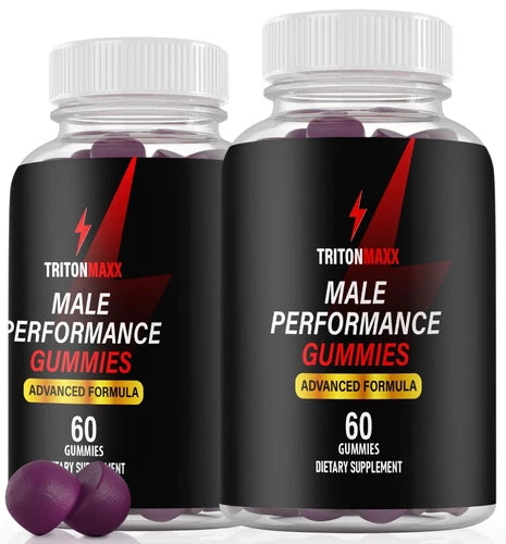 (2 Pack) TritonMaxx Male Performance Gummies For Men, Advanced Male Formula