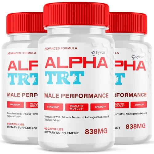(3 Pack) Alpha TRT Pill for Men Advanced Formula Vitamin Supplement 180 Capsules