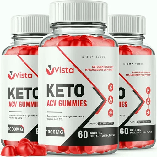 (3 Pack) Vista Keto ACV Weight Loss Gummies for Reducing Fat and Boosting Energy