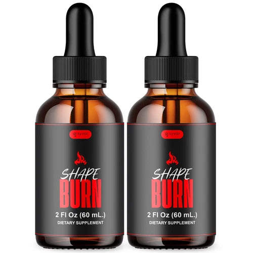 Shape Burn Drops Advanced Fitness Support All Natural Supplement (2 Pack)