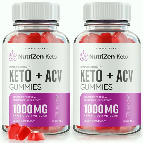 (2 Pack) Nutrizen ACV Keto Gummies to Suppress Cravings and Support Weight Loss