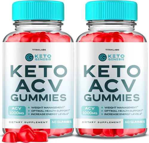 (2 Pack) Keto Genesis Gummies, Genesis Keto ACV Keto Gummies (120 Gummies)