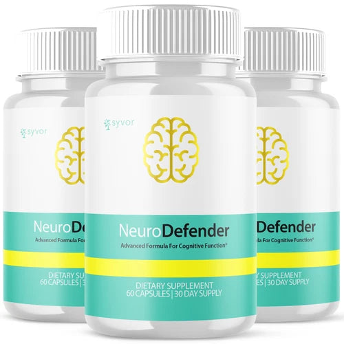 (3 Pack) Neuro Defender Nootropic Natural Formula Brain Supplement 180 Capsules