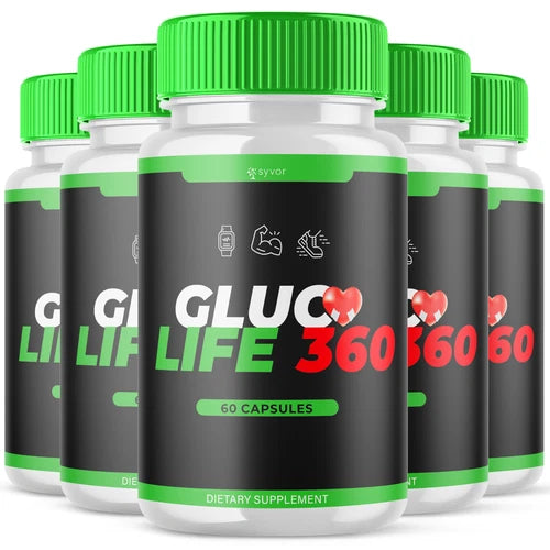 (5 Pack) Gluco Life 360 Blood Balance Advanced Support Glycogen Vitamin 300 Caps