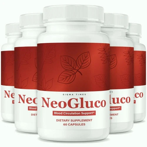 (5 Pack) NeoGluco Caspules, Neo Gluco Blood Support Formula for Circulation