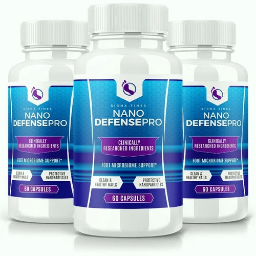 (3 Packs) Nano DefensePro for Healthy Skin and Nails, Nail Fungus Support Pills