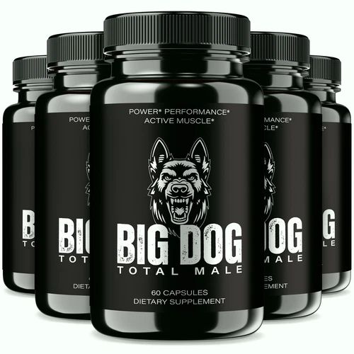 (5 Pack) Big Dog Total Male Pills, Advanced Health Support Formula for Men