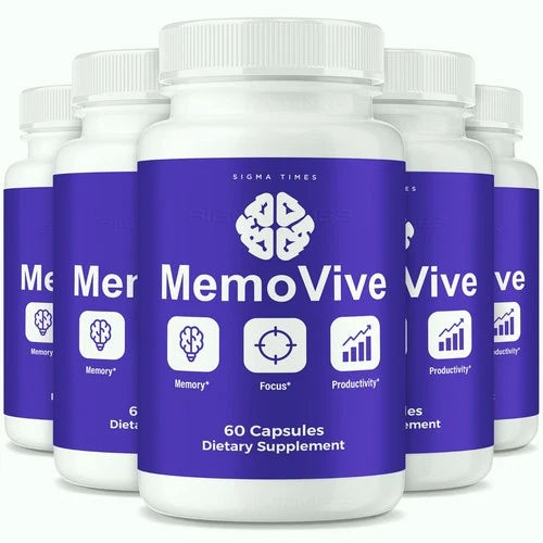 (5 Pack) MemoVive - Memo Vive Brain and Memory Supplement
