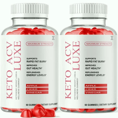 (2 Pack) Keto Luxe ACV Gummies, Luxe Apple Cider Vinegar Gummies (120 Gummies)